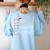 Nice Naughty Teacher Christmas List Instructor Santa Claus Men Women Women's Sweatshirt Back Print Light Blue