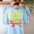 No Taki When Teacher Taki Education Classroom Teacher For Men Women Girls Kids Women's Sweatshirt Back Print Light Blue