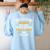 Not Superhero But Middle School Teacher For Men Women Women's Sweatshirt Back Print Light Blue