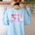 In October We Wear Pink Ballet Ghost Teacher Breast Cancer Women's Sweatshirt Back Print Light Blue In October We Wear Pink Ballet Ghost Teacher Breast Cancer Women's Sweatshirt Back Print Light Blue