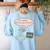 Oh Hello Kindergarteners Shirt Cute Pigeon Teacher Tee Women's Sweatshirt Back Print Light Blue