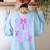 OMG Point Your Toes Dancing Teacher Tap Dancer Dance For Men Women Kids Women's Sweatshirt Back Print Light Blue OMG Point Your Toes Dancing Teacher Tap Dancer Dance For Men Women Kids Women's Sweatshirt Back Print Light Blue