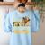 One Thankful Substitute Teacher Turkey Leopard Thanksgiving For Men Women Women's Sweatshirt Back Print Light Blue