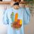 One Thankful Teacher Thanksgiving Turkey Peace Hand Sign Women's Sweatshirt Back Print Light Blue One Thankful Teacher Thanksgiving Turkey Peace Hand Sign Women's Sweatshirt Back Print Light Blue