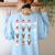 Order Of Operations Math Teacher Christmas Women's Sweatshirt Back Print Light Blue