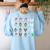Order Of Operations Quiz Christmas Math Teacher Xmas Math Women's Sweatshirt Back Print Light Blue