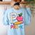 P Is For Pre K Teacher Student Pencil Apple Back To School Women's Sweatshirt Back Print Light Blue P Is For Pre K Teacher Student Pencil Apple Back To School Women's Sweatshirt Back Print Light Blue