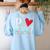 P Is For Preschool Teacher Student Back To School Women's Sweatshirt Back Print Light Blue P Is For Preschool Teacher Student Back To School Women's Sweatshirt Back Print Light Blue