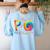 P Is For Preschool Tie Dye Back To School Teacher Men Women Girls Kids Women's Sweatshirt Back Print Light Blue P Is For Preschool Tie Dye Back To School Teacher Men Women Girls Kids Women's Sweatshirt Back Print Light Blue