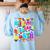 Hispanic Heritage Month 2025 Latino Puerto Rico Teacher Kids Women's Sweatshirt Back Print Light Blue Hispanic Heritage Month 2025 Latino Puerto Rico Teacher Kids Women's Sweatshirt Back Print Light Blue