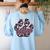 Panthers Paw Print Leopard Maroon Panther Pride Teacher Women's Sweatshirt Back Print Light Blue Panthers Paw Print Leopard Maroon Panther Pride Teacher Women's Sweatshirt Back Print Light Blue