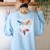 Para Heart Paraprofessional Teacher Paraeducator Women's Sweatshirt Back Print Light Blue Para Heart Paraprofessional Teacher Paraeducator Women's Sweatshirt Back Print Light Blue