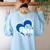 Para Heart Teacher Paraprofessional School Appreciation Women's Sweatshirt Back Print Light Blue Para Heart Teacher Paraprofessional School Appreciation Women's Sweatshirt Back Print Light Blue
