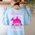 Para Shark Paraprofessional Female Teacher Women's Sweatshirt Back Print Light Blue Para Shark Paraprofessional Female Teacher Women's Sweatshirt Back Print Light Blue