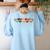Paraprofessional Teacher Hearts Back To School Teach Rainbow Men Women Kids Women's Sweatshirt Back Print Light Blue Paraprofessional Teacher Hearts Back To School Teach Rainbow Men Women Kids Women's Sweatshirt Back Print Light Blue