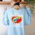 PE Physical Education Teacher Superhero Power School Women's Sweatshirt Back Print Light Blue
