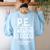 PE Physical Education Teacher Sweating Men Women Women's Sweatshirt Back Print Light Blue PE Physical Education Teacher Sweating Men Women Women's Sweatshirt Back Print Light Blue