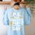 PE School Gym Teacher PE The Bests Part Of The Day Women's Sweatshirt Back Print Light Blue PE School Gym Teacher PE The Bests Part Of The Day Women's Sweatshirt Back Print Light Blue