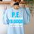 PE Teacher Art For Men Women Gym Teacher Appreciation Women's Sweatshirt Back Print Light Blue PE Teacher Art For Men Women Gym Teacher Appreciation Women's Sweatshirt Back Print Light Blue