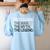 PE Teacher The Man Myth Legend Women's Sweatshirt Back Print Light Blue PE Teacher The Man Myth Legend Women's Sweatshirt Back Print Light Blue