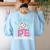 PE Teacher Unicorn I Make PE Magical Women's Sweatshirt Back Print Light Blue