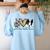 Peace Love Boston Terrier Boston Terrier Lover Dog Mom Women's Sweatshirt Back Print Light Blue