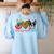 Peace Love Boston Terrier Tie Dye Dog Lover For Men Women Girls Kids Women's Sweatshirt Back Print Light Blue