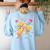 Pencil Leopard Coquette Bow Teacher Life Back To School Women's Sweatshirt Back Print Light Blue Pencil Leopard Coquette Bow Teacher Life Back To School Women's Sweatshirt Back Print Light Blue