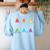 Periodic Elements Chemistry Lovers Science Teacher Women's Sweatshirt Back Print Light Blue