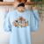 Personalized Name Teacher Mrs Young Back To School Custom Women's Sweatshirt Back Print Light Blue