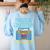 Physical Education Is My Jam PE Teacher Women's Sweatshirt Back Print Light Blue