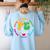 Physical Education PE Instructor Coach Teacher Gym Women's Sweatshirt Back Print Light Blue Physical Education PE Instructor Coach Teacher Gym Women's Sweatshirt Back Print Light Blue