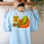 Pickle Reading Books Bookworm Teacher Librarian Kids Retro Women's Sweatshirt Back Print Light Blue Pickle Reading Books Bookworm Teacher Librarian Kids Retro Women's Sweatshirt Back Print Light Blue