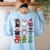Pig Spooky Ghost Witch Boo-Jee Horror Pumpkin Pig Halloween Women's Sweatshirt Back Print Light Blue