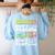 Pilates Instructor Teacher Watercolor Pilates Don't Fart Men Women Kids Women's Sweatshirt Back Print Light Blue Pilates Instructor Teacher Watercolor Pilates Don't Fart Men Women Kids Women's Sweatshirt Back Print Light Blue