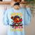 Pirate Pre-K Teacher Preschool Halloween Women's Sweatshirt Back Print Light Blue Pirate Pre-K Teacher Preschool Halloween Women's Sweatshirt Back Print Light Blue