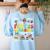 Play Is Learning Kindergarten Preschool Teacher Appreciation Women's Sweatshirt Back Print Light Blue Play Is Learning Kindergarten Preschool Teacher Appreciation Women's Sweatshirt Back Print Light Blue