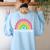 Playing Is Learning Early Childhood Education ECE Teacher Women's Sweatshirt Back Print Light Blue Playing Is Learning Early Childhood Education ECE Teacher Women's Sweatshirt Back Print Light Blue
