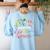 Pre-K Where The Adventure Begins Preschool Teachers Students Women's Sweatshirt Back Print Light Blue Pre-K Where The Adventure Begins Preschool Teachers Students Women's Sweatshirt Back Print Light Blue