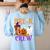 Pre-K Boo Crew Teacher Student Halloween Costume Women's Sweatshirt Back Print Light Blue Pre-K Boo Crew Teacher Student Halloween Costume Women's Sweatshirt Back Print Light Blue