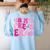 In My Pre-K Era Teachers Women Back To School Kids Girls Women's Sweatshirt Back Print Light Blue In My Pre-K Era Teachers Women Back To School Kids Girls Women's Sweatshirt Back Print Light Blue