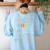 Pre K Kindergarten Hi Alphabet Back To School Teachers Men Women Girls Kids Women's Sweatshirt Back Print Light Blue