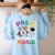Pre-K Student Teacher Astronaut Space Back To School Women's Sweatshirt Back Print Light Blue