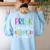 Pre-K Teacher Adventure Begins First Day Preschool Teachers Women's Sweatshirt Back Print Light Blue Pre-K Teacher Adventure Begins First Day Preschool Teachers Women's Sweatshirt Back Print Light Blue