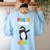 Pre-K Vibes Only Penguin Teachers Kids Back To School Women's Sweatshirt Back Print Light Blue Pre-K Vibes Only Penguin Teachers Kids Back To School Women's Sweatshirt Back Print Light Blue