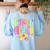 Preppy First Grade Back To School 1st Grade Teacher Girl Kid Women's Sweatshirt Back Print Light Blue Preppy First Grade Back To School 1st Grade Teacher Girl Kid Women's Sweatshirt Back Print Light Blue