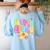 Preppy Fourth Grade Back To School 4th Grade Teacher Girls Women's Sweatshirt Back Print Light Blue Preppy Fourth Grade Back To School 4th Grade Teacher Girls Women's Sweatshirt Back Print Light Blue