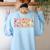Preppy Goose Teacher Trick Or Teach Halloween Teacher Goose Women's Sweatshirt Back Print Light Blue Preppy Goose Teacher Trick Or Teach Halloween Teacher Goose Women's Sweatshirt Back Print Light Blue