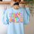 Preppy Kindergarten First Day Of School Teachers Girls Boys Women's Sweatshirt Back Print Light Blue Preppy Kindergarten First Day Of School Teachers Girls Boys Women's Sweatshirt Back Print Light Blue
