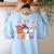 Preschool Boo Crew Preschool Halloween Costume Teacher Kid Women's Sweatshirt Back Print Light Blue Preschool Boo Crew Preschool Halloween Costume Teacher Kid Women's Sweatshirt Back Print Light Blue